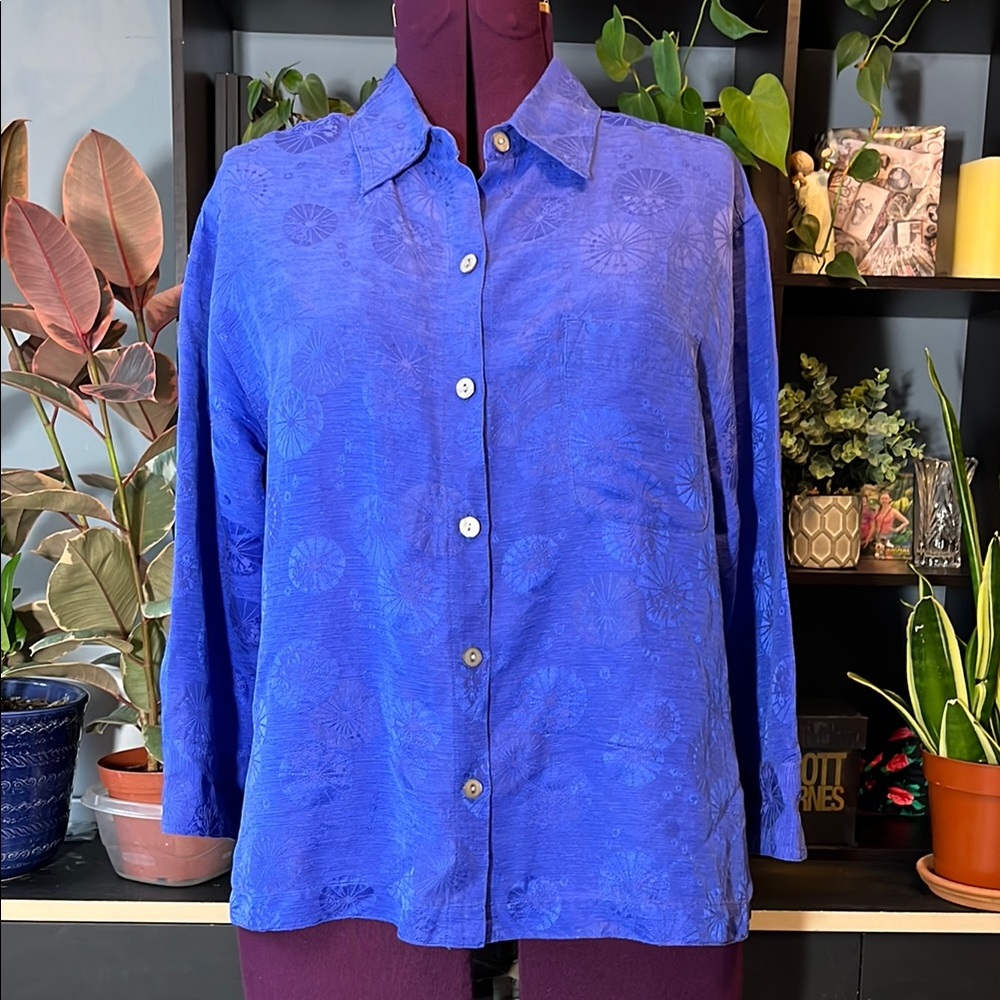 Chicos Women's Button-Up Silk Blouse